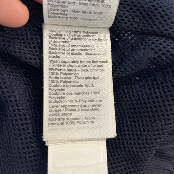 TRIBORD Decathlon Sailing 100 Hooded Rain Jacket Blue Sz S Waterproof Outdoors - Picture 11 of 15